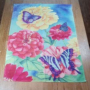 Unbranded Spring Butterfly/Floral Garden Flag 39x27